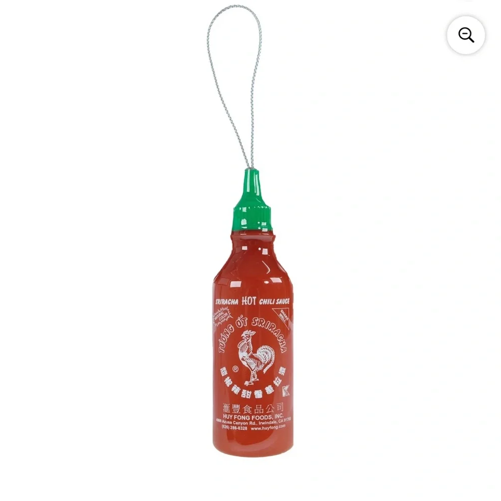 Sriracha Hot Chili Sauce Decoupage Christmas Tree Ornament Novelty New With Tag